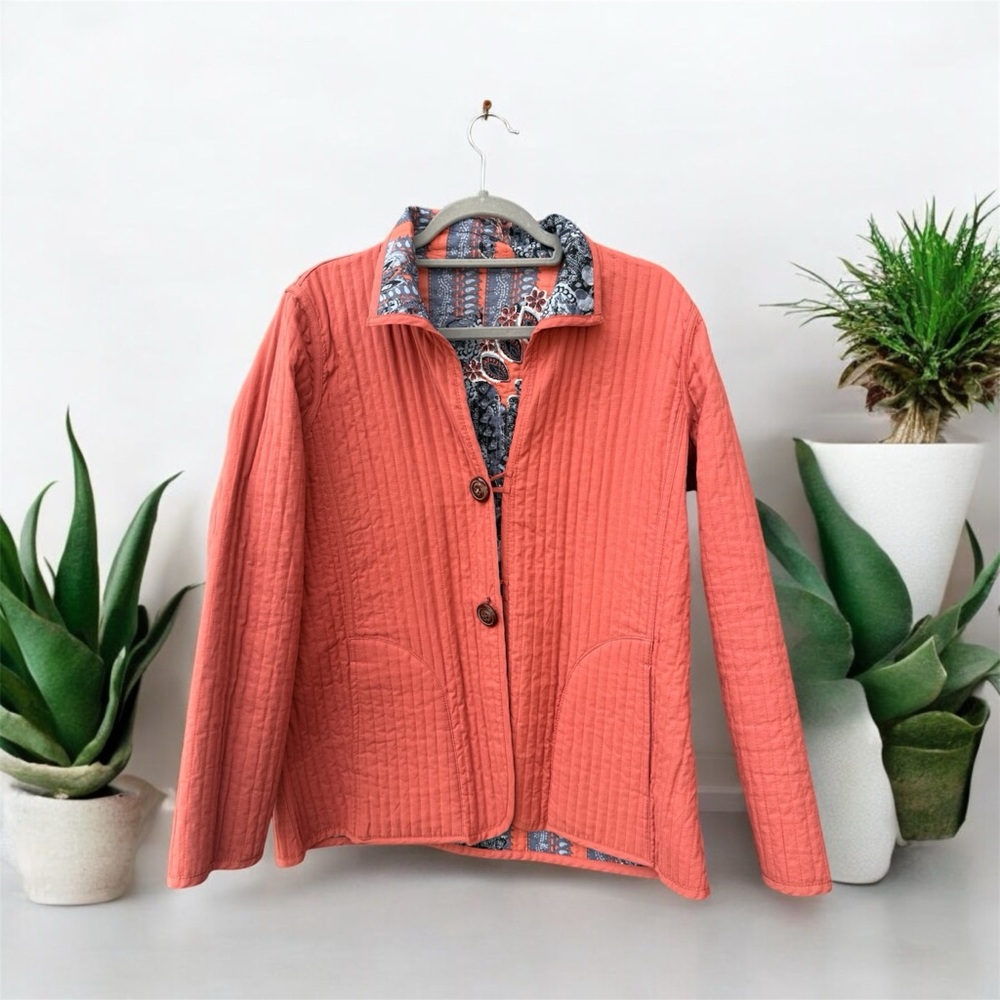 Multiples Reversible Quilted Jacket Large - Picture 3 of 4